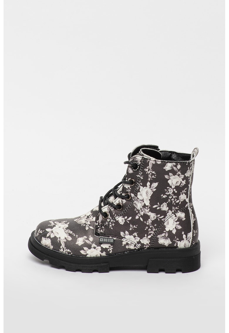 Ghete din piele ecologica cu model floral