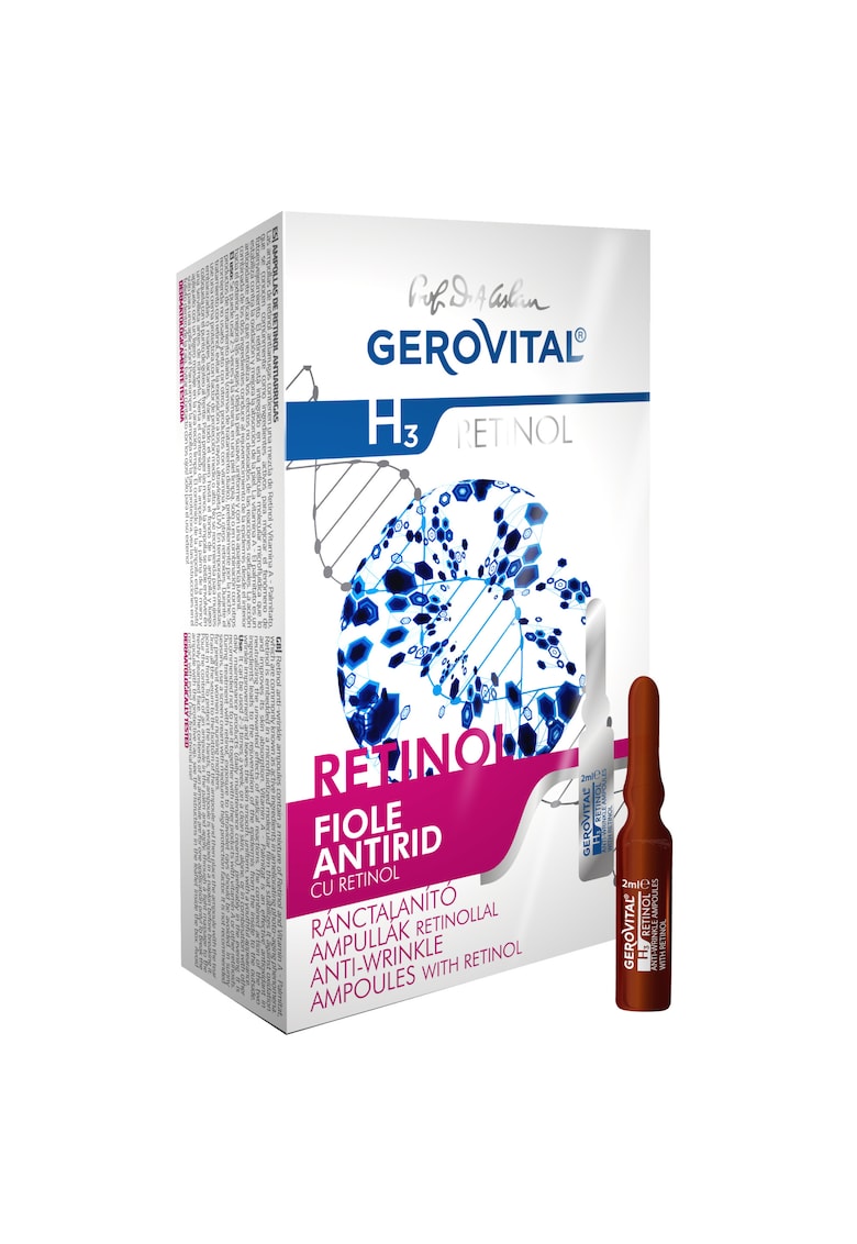 Fiole antirid H3 cu Retinol - 10 buc x 2 ml