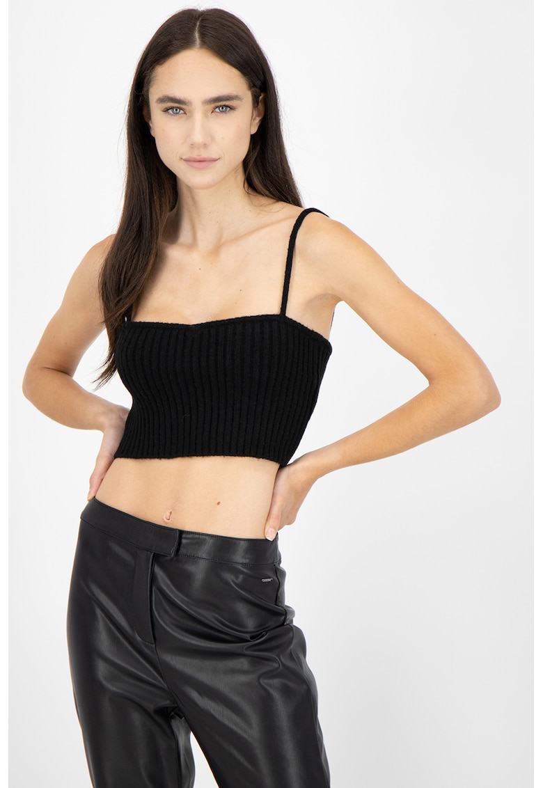 Top crop din amestec de lana Dua Lipa x Pepe Jeans