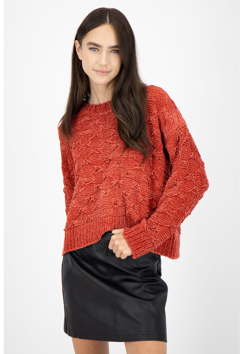Pulover lejer cu model tricotat texturat Lala