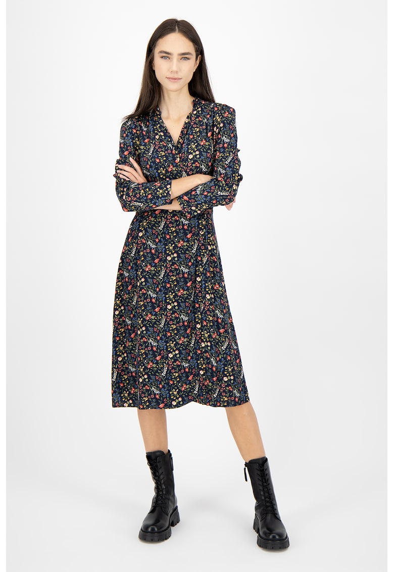 Rochie midi petrecuta cu imprimeu floral Kelly