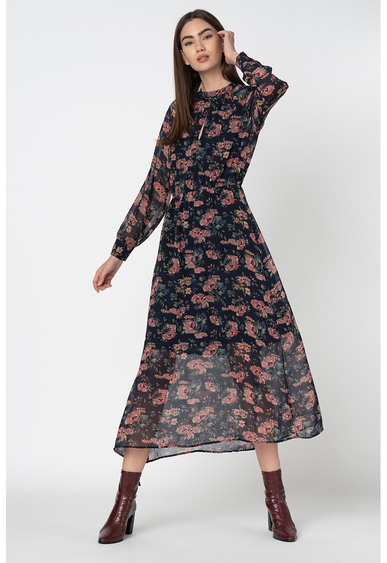 Rochie midi cu model floral Mariana