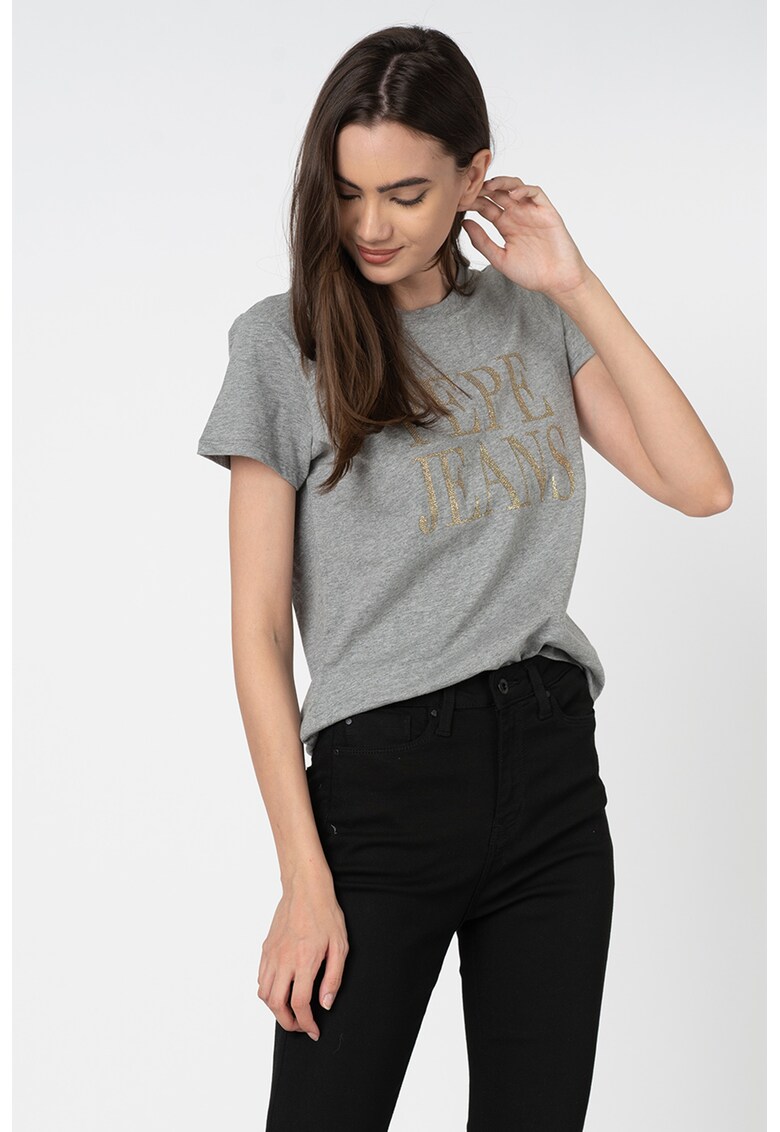 Tricou cu imprimeu stralucitor Lucila