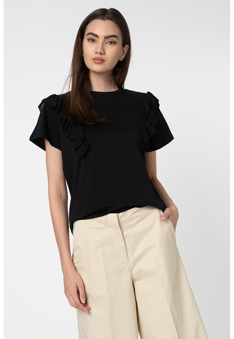 Tricou lejer cu volane Fancy