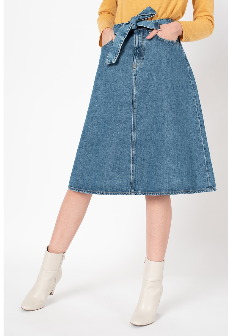 Fusta midi din denim Annabelle