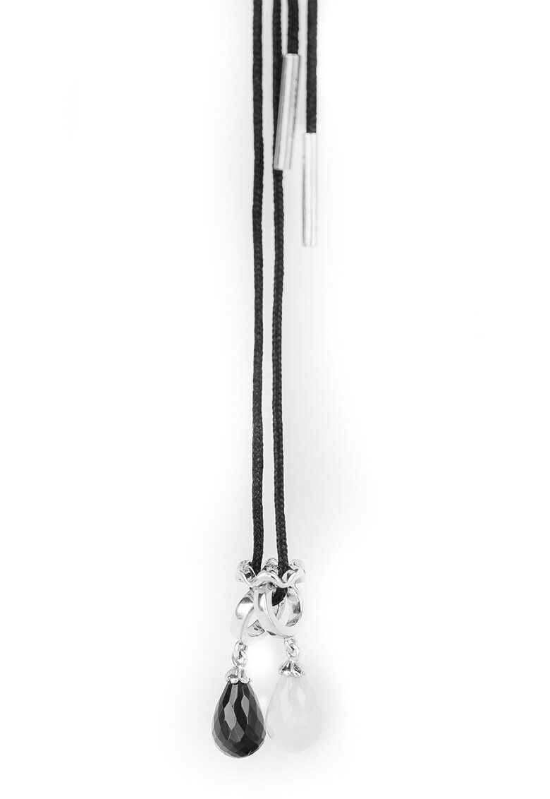 Christina Jewelry& Watches - Colier la baza gatului - de matase - decorat cu onix si quartz