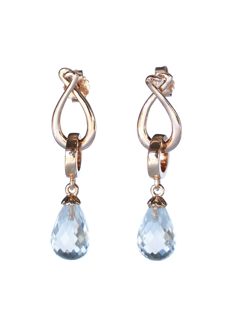 Christina Jewelry& Watches - Cercei drop placati cu aur rose de 18K
