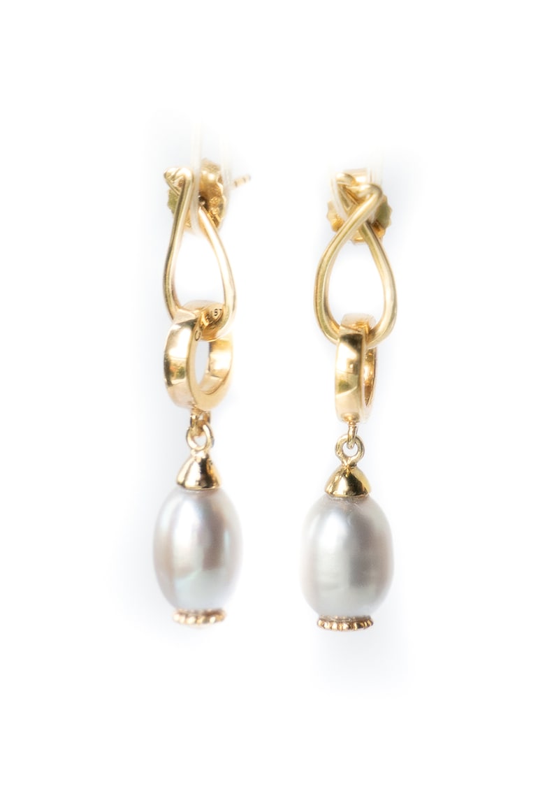 Christina Jewelry& Watches - Cercei placati cu aur de 18K si decorati cu perle