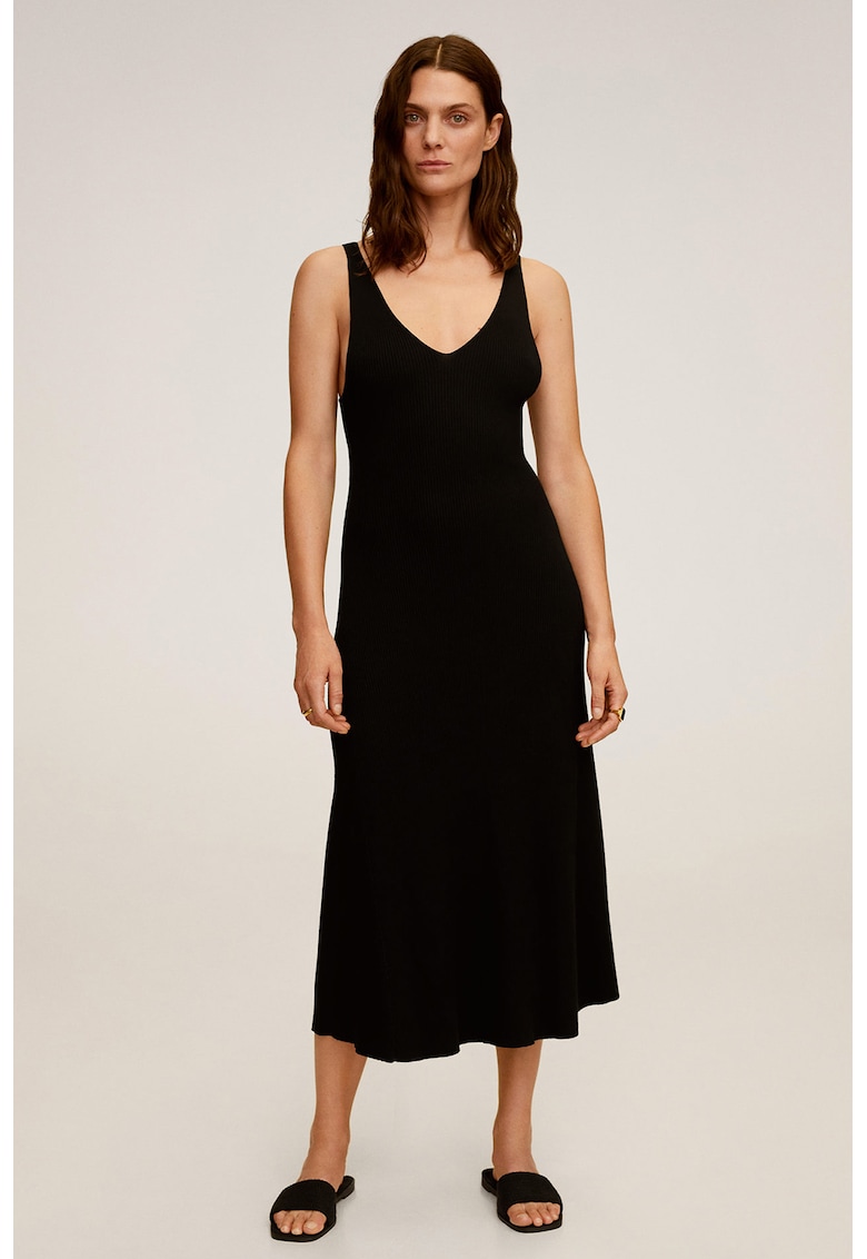 Rochie evazata cu aspect striat Amster