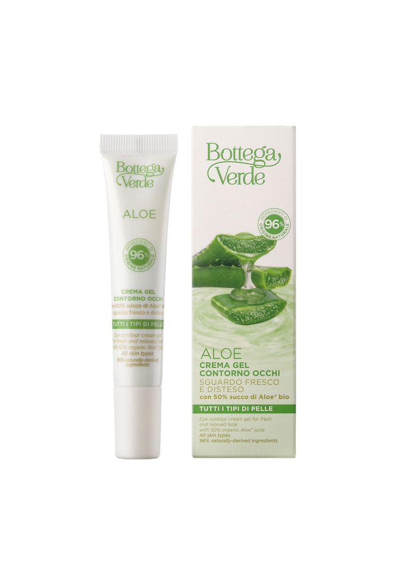 Crema gel pentru ochi - cu extract de aloe vera si 96% ingrediente naturale - Aloe - 15 ML -