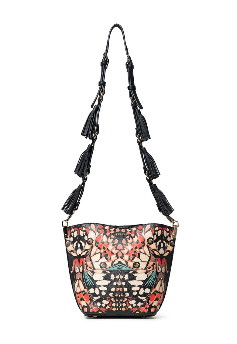 Geanta crossbody de piele ecologica cu canafi decorativi Chrysalis