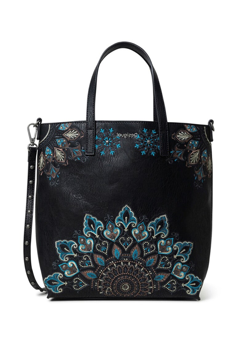 Geanta shopper cu broderii florale Deva Nerima