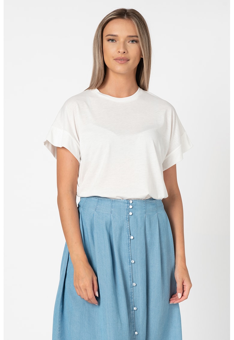 Tricou lejer cu decolteu la baza gatului Anneli Tricou lejer cu decolteu la baza gatului Anneli