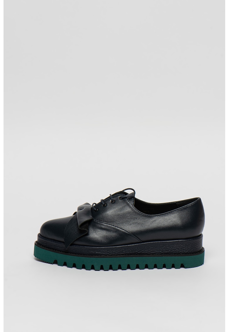 Pantofi flatform din piele