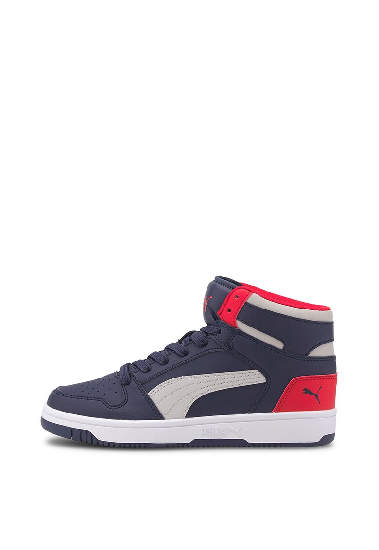 Pantofi sport mid-high de piele ecologica - cu model colorblock Rebound Layup