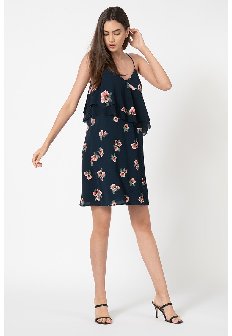 Rochie midi cu model floral Dalia