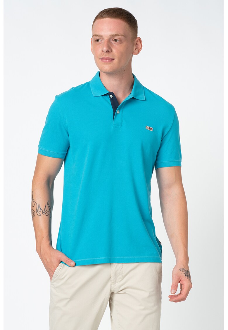 Tricou polo cu aplicatie logo discreta Taly