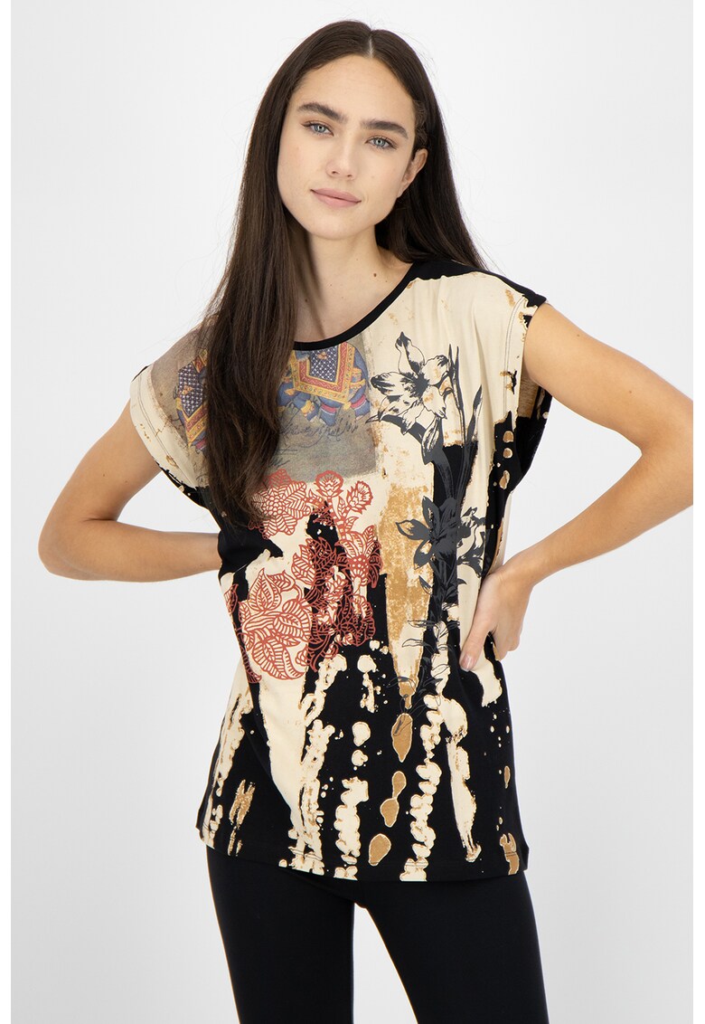 Tricou cu imprimeu abstract