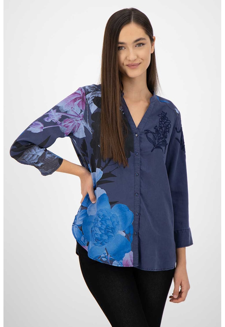 Camasa din lyocell cu model floral