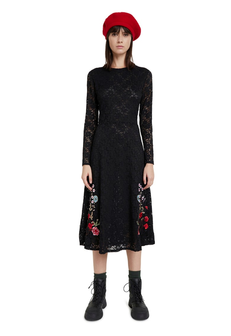Rochie midi cu strat exterior de dantela