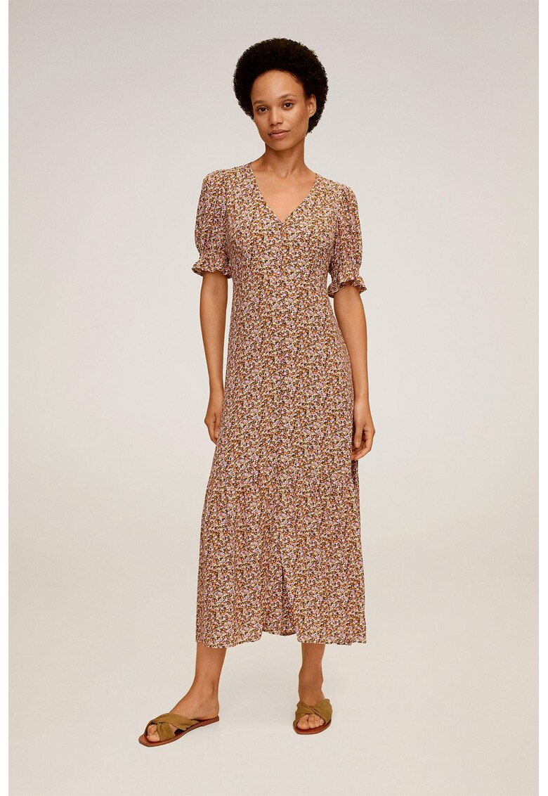 Rochie evazata cu model floral Pat