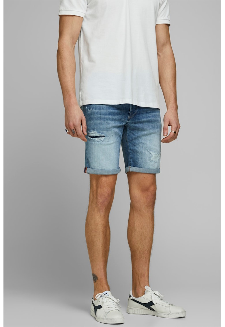 Pantaloni scurti din denim - cu aspect deteriorat