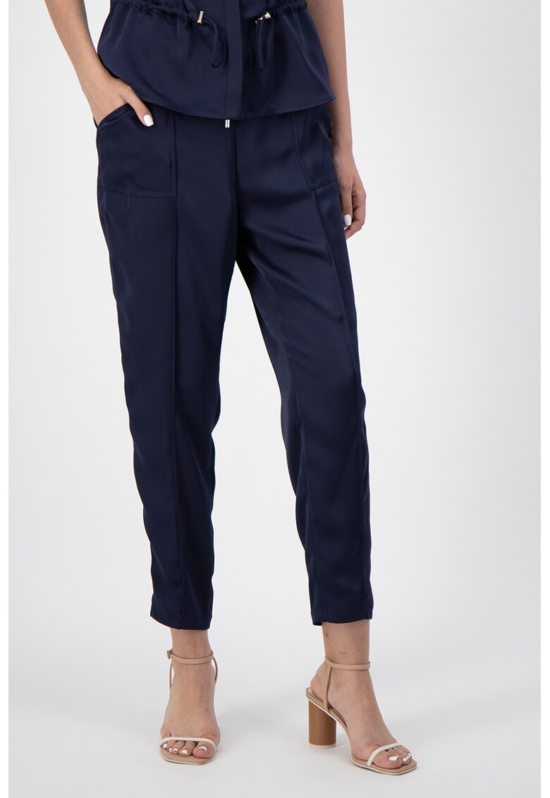 Pantaloni crop cu snur in talie Utility