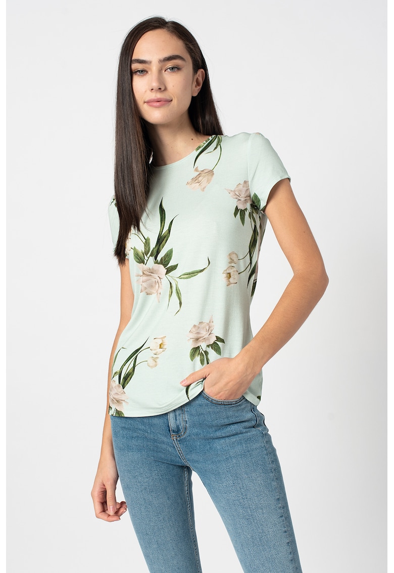 Tricou cu model floral Oliee