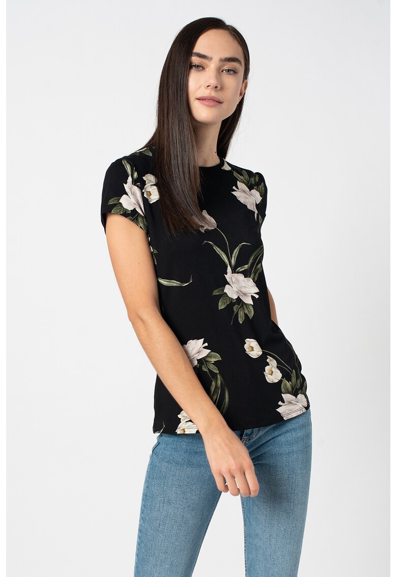 Tricou cu model floral Oliee