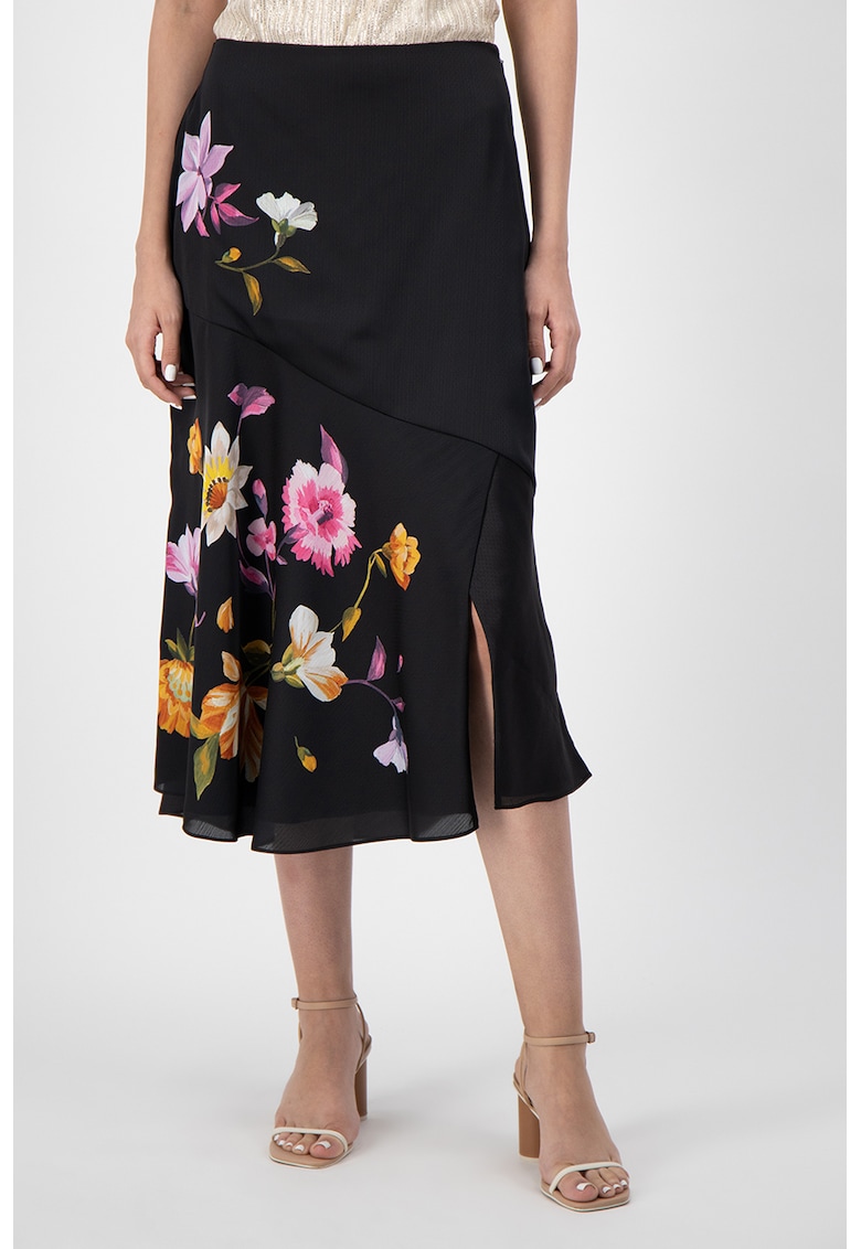 Rochie midi cu terminatie cu volan