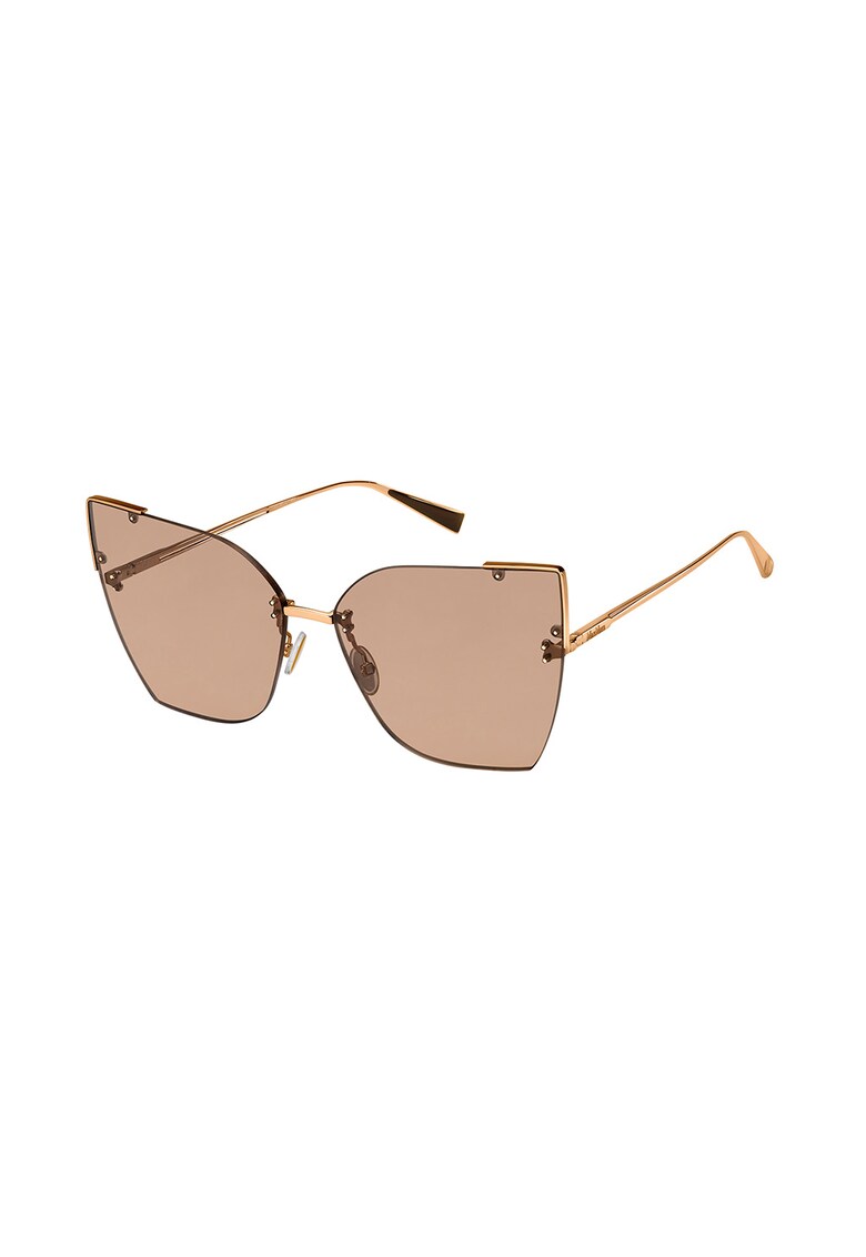 Ochelari de soare cat-eye cu rama metalica