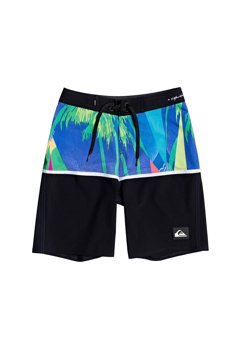 Pantaloni scurti de baie cu model tropical Highline Division 18"
