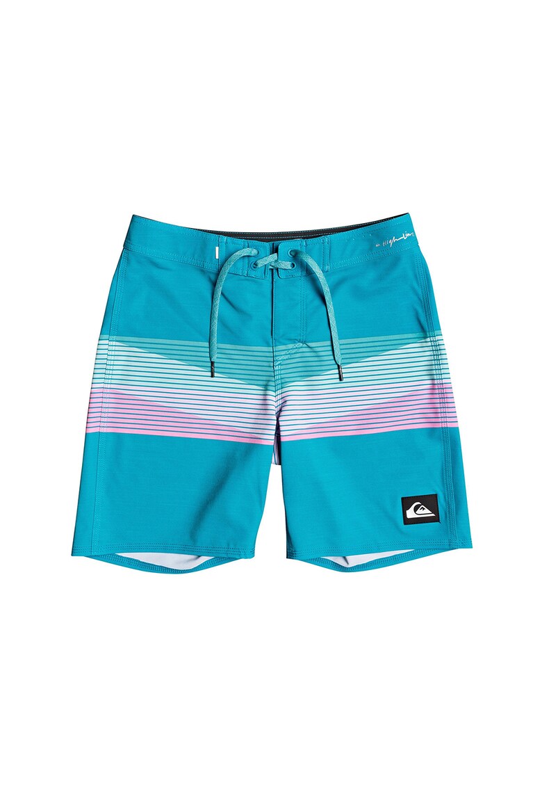 Pantaloni scurti de baie cu model in dungi Highline Seasons 16"