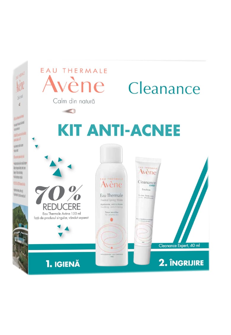 Pachet ingrijire ten : Cleanance Expert pentru ten acneic - 40 ml + Apa termala pentru ten sensibil - 150 ml