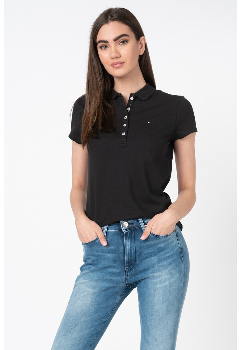 Tricou polo din material pique New Chiara