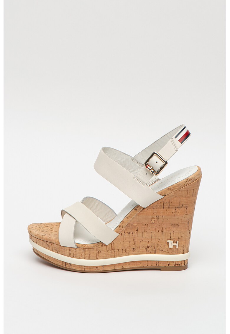 Sandale wedge din piele Corporate