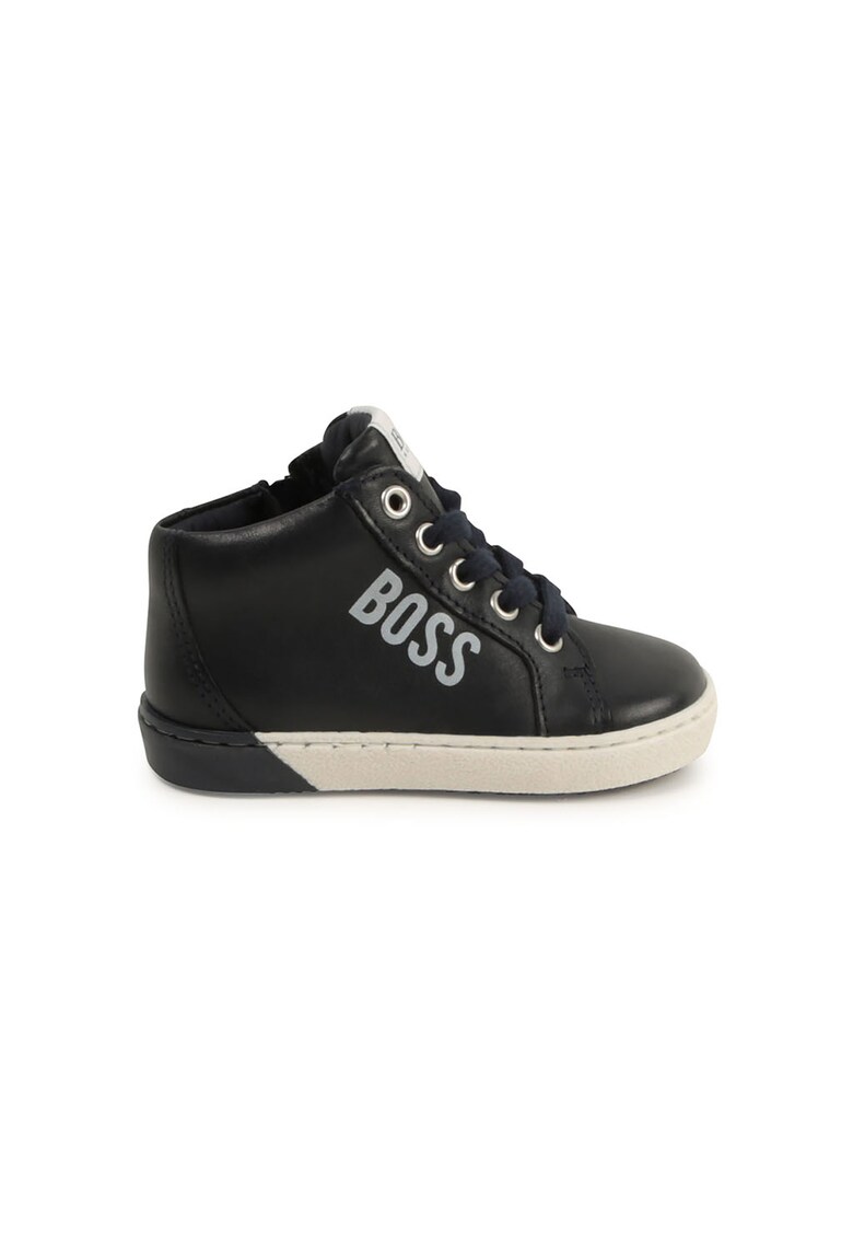 Pantofi sport de piele cu detaliu logo