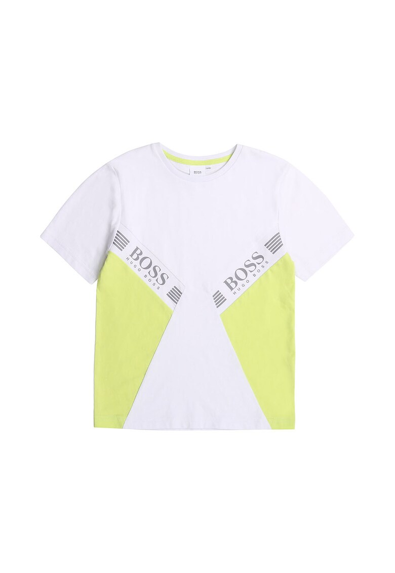 Tricou colorblock cu logo