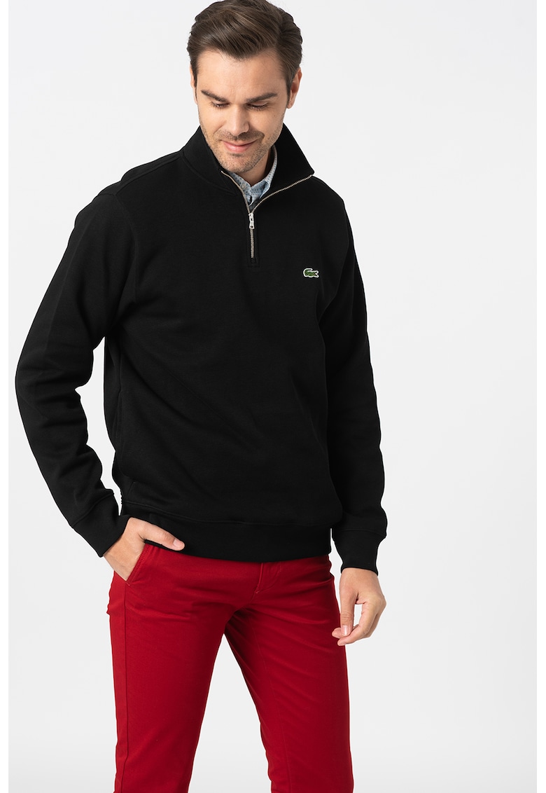 Bluza sport cu fenta si fermoar