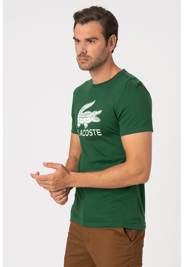 Tricou cu decolteu la baza gatului si logo