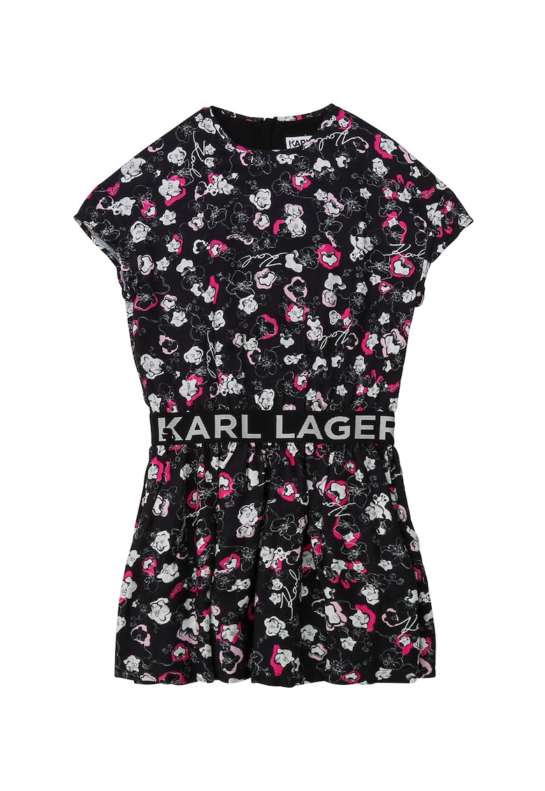 Rochie evazata cu model floral