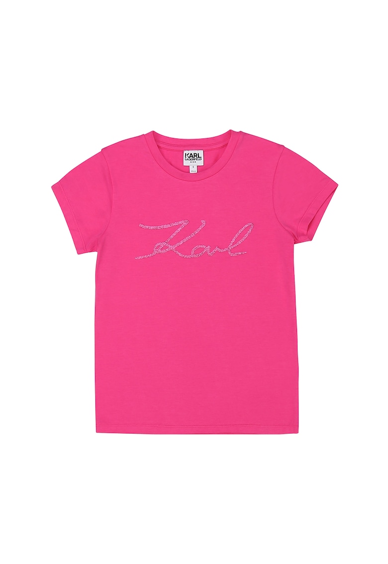 Tricou din amestec de modal cu imprimeu logo stralucitor