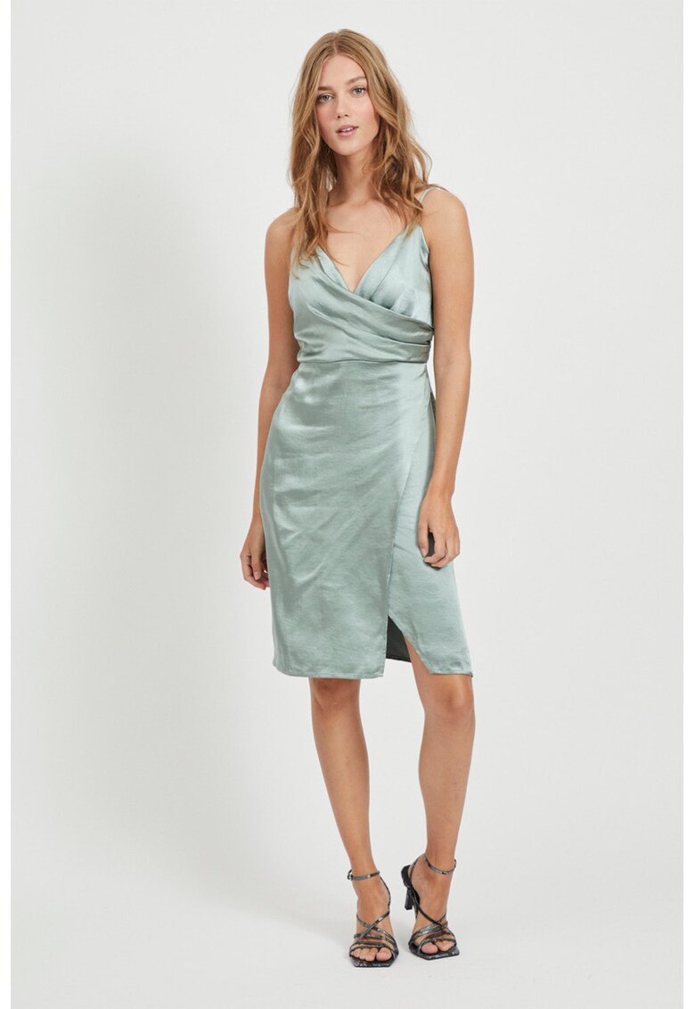Rochie din satin cu drapaje