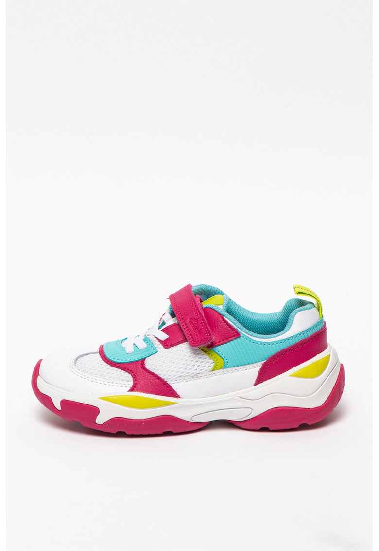 Pantofi sport de piele cu insertii de plasa Kuju Run