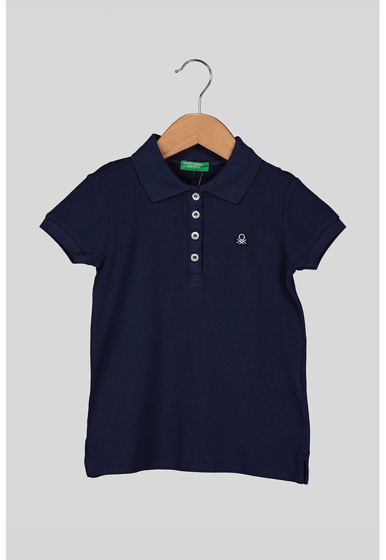 Tricou polo din material pique cu logo discret brodat