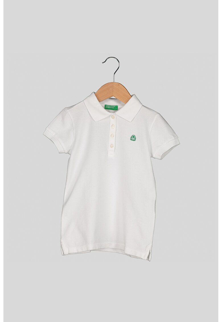 Tricou polo din material pique cu logo discret brodat