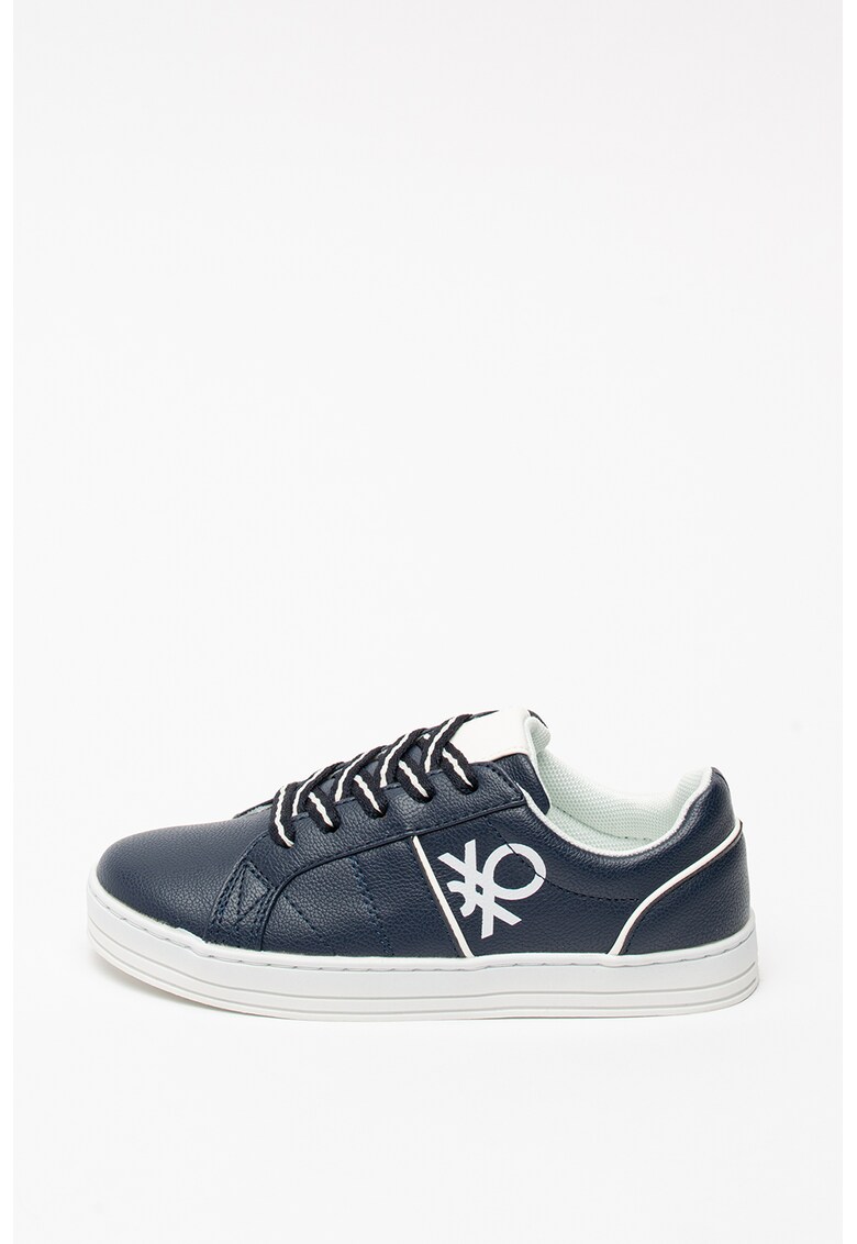 Pantofi sport de piele ecologica cu logo lateral Pantofi sport de piele ecologica cu logo lateral