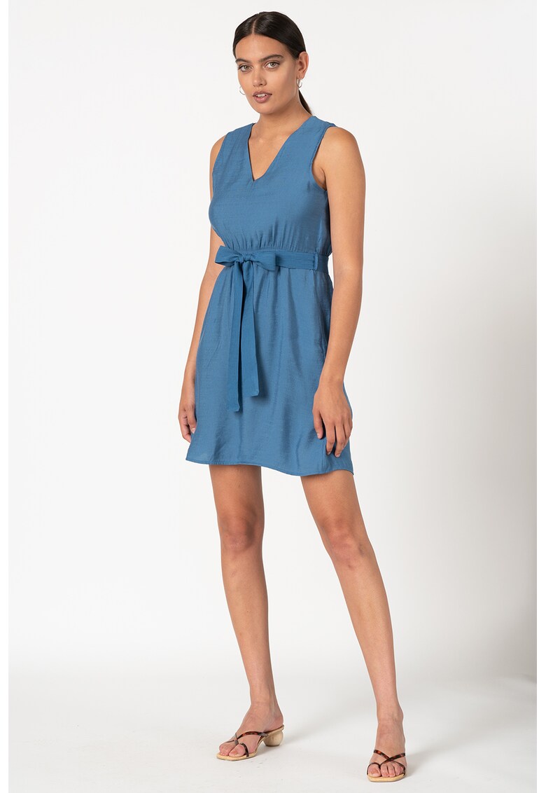 Rochie cu decolteu in V si cordon detasabil in talie Rochie cu decolteu in V si cordon detasabil in talie