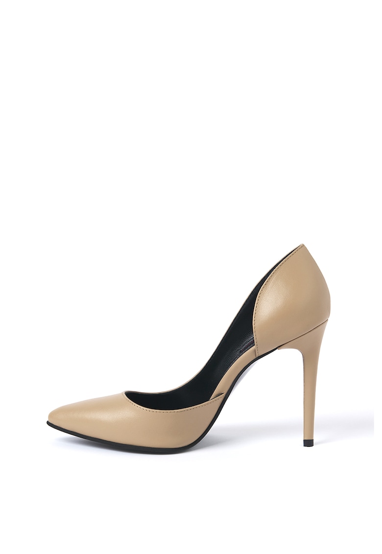 Pantofi d'Orsay stiletto de piele
