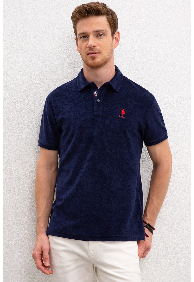 Tricou polo regular fit din terry